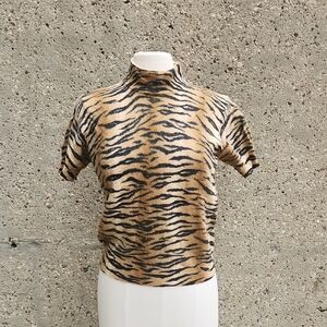 Vintage tiger print wool sweater